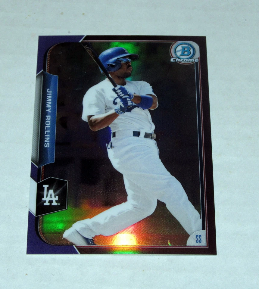 2015 Bowman Chrome Purple Refractor 34 Jimmy Rollins (#/250)  $.99 Shipping! - Image 1 of 1