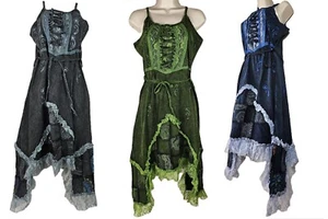 Handmade One Piece Dress Long Layers Lace Sleeveless Tunic Vintage Retro Boho D1 - Picture 1 of 13