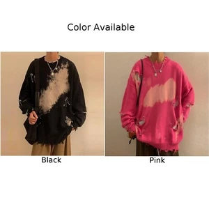 Men's Tie Dye Pullover Sweater with O Neck for Casual Spring and Autumn Outfits - Picture 1 of 52
