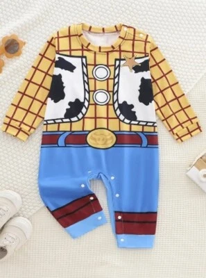NEW Baby Toy Story Woody Halloween Romper Jumpsuit Costume - Image 1 of 4
