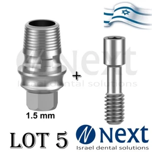 Lotx5 Internal hex T Base CAD CAM Mis Sirona fit concave 1.5 mm - Picture 1 of 3