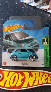 Hot Wheels ~ Fiat 500e, Green, Short Card.  More NEW 2023 HW Models Listed!!