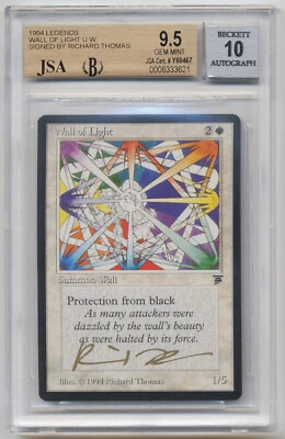 Graded Gold Signed Wall of Light BGS 9.5 Legends Artist Richard Thomas MTG Magic - Image 1 of 2