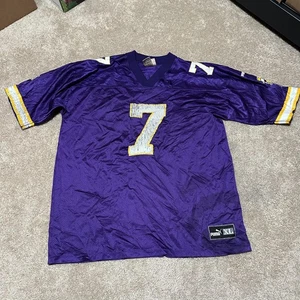 Vintage Minnesota Vikings Jersey Mens XL Purple NFL Football Cunningham 7 90s - Picture 1 of 9