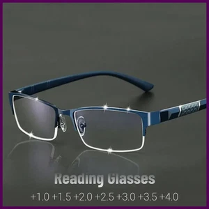 Metall Anti Blaulicht Lesebrille Weitsichtigbrille Herren Business Eyewear - Bild 1 von 27