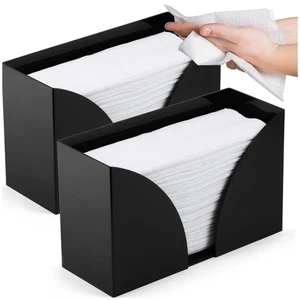 Countertop Paper Towel Holder for Wall Mount, 2 Pack - Acrylic Paper Towel Di... - Picture 1 of 8