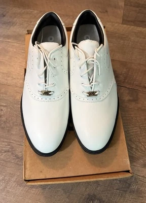 MIZUNO Soft Trax Tri-Vertible Golf Cleats/Shoes Leather White Men’s US 9 M # NIB - Image 1 of 4