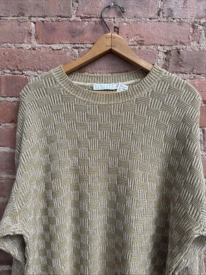 Vintage Barney’s NY Men’s Sweater, Sz Large, Linen/Cotton Intarsia, Italy - Image 1 of 4