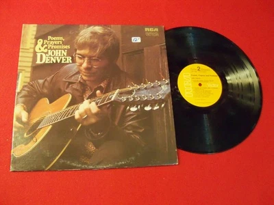 JOHN DENVER 1971 LP "POEMS, PRAYERS & PRMISES" CLASSIC FOLK ROCK VINTAGE VINYL! - Image 1 of 4