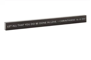 Hallmark Be Done In Love Schrift Zitat Holzschild, brandneu mit Etikett - Bild 1 von 4