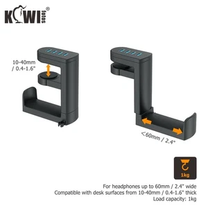 360° PC Gaming Headphone Headset Earphone Stand Hook Hanger Holder Under Desk - Picture 1 of 12