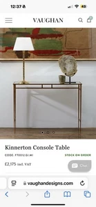 Vaughan Kinnerton Designs Gilt And Antique Glass Console Table (retail: £2,175) - Picture 1 of 8