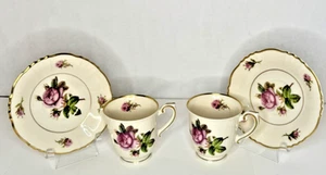 Syracuse China Victoria Footed Demitasse Cup & Saucer Federal Shape -QTY 2 - Picture 1 of 6