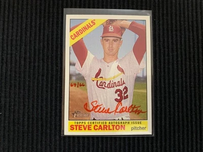 Topps Heritage Steve Carlton 2015 *real one tinta roja automático #64/66* Cardinals Foto 1 de 2