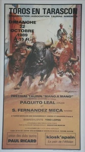"TOROS EN TARASCON 1989" Affiche originale entoilée offset BALLESTAR 58x101cm - Picture 1 of 1