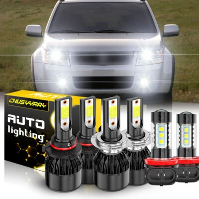 Fit Suzuki Grand Vitara 2006-2013 LED Headlight Hi Low Beam Fog Light Bulb Combo - Image 1 of 4
