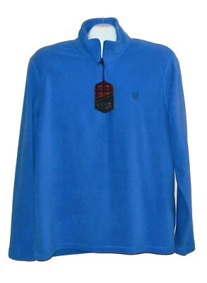 Chaps Men’s Marine Blue Half Zip Fleece Light Weight Soft Sweater Shirt Size L - Image 1 of 4
