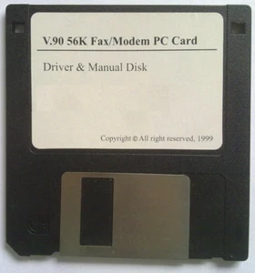 V.90 56K Fax/Modem Pc Card - Diskette - gebraucht - virenfrei - von privat - Bild 1 von 1