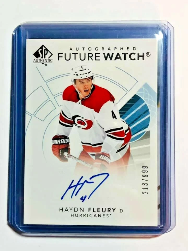  2017-18 SP Authentic #148 Haydn Fleury FWA Futurer Watch Auto RC Hurricanes - Image 1 of 1