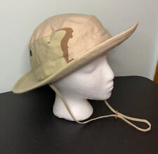 Camouflage Pattern Desert Type II Summer Boonie Sun Fishing Hat Sz 7 1/2 *Flaw*