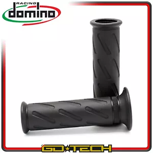 MANOPOLE DOMINO SUZUKI STYLE MOTO SCOOTER STRADALI Nere ONROAD UNIVERSALI Forate - Foto 1 di 14