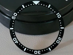 Inserto de bisel tortuga negra cerámica (lumen estilo MM300) plano BGW9 SEIKO SRP777 SRP - Imagen 1 de 3