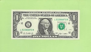 2009 ..UNCIRC $1 L 5158 8872 R .... 2009 $1 L-R NICE NOTE FRN - Picture 1 of 2