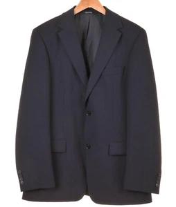 Hugo Boss Solid Navy Blue 100% Wool Mens Blazer Sport Coat Jacket 40 L - Picture 1 of 8