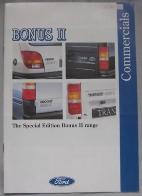 Ford Escort 1992, Courier, Fiesta & Transit furgoneta folleto pub. No. FA 1107 Foto 1 de 2