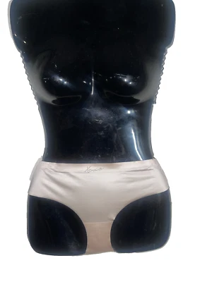 XOXO Champagne Liquid Satin Sissy Bikini Panty Underwear Knickers Size Large - Image 1 of 3