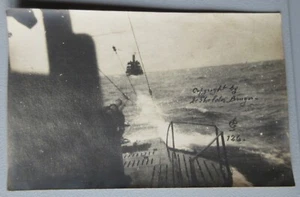 Lancement de torpille depuis un torpilleur Allemand Kriegsmarine Guerre 14-18 - Imagen 1 de 2