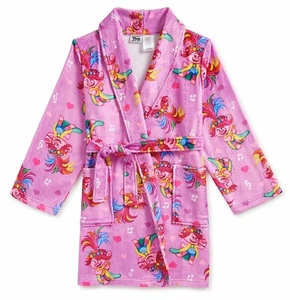 Trolls Poppy Robe Size 4 5 6 8 10-12 Girls Bathrobe Pajamas Cover Up or Swimsuit - Picture 1 of 3