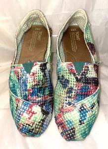 Toms Women's Mesh Alpargata Size 8.5 Multicolor *B - Picture 1 of 8
