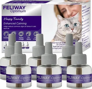 Cat Calming Diffuser Feliway Optimum Cat Enhanced Pheromone Diffuser Refills 6P - Afbeelding 1 van 7