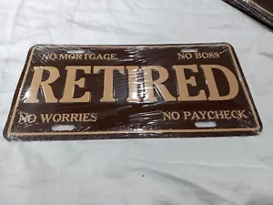 Retired Novelty License Plate - Picture 1 of 6