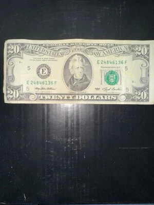 1993 Rare $20 Richmond (E) ✫Star✫ Fed Res Note Fr 2079-E* - Gem Unc- E03242247* - Image 1 of 2