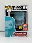 FUNKO POP! STAR WARS #128 QUI GON JINN HOLOGRAPHIC GLOW 2017 EXCLUSIVE *VAULTED*