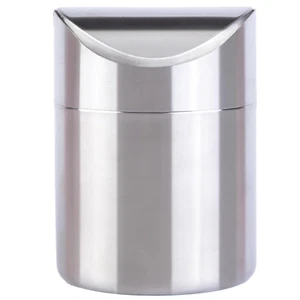 Mini Trash Can, Countertop Trash Can with Lid Tiny Garbage Bin Small Trash Can R - Picture 1 of 12