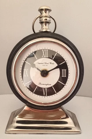 Desktop Clock Gift Office Desk Decorative Engraved Antique Desk Table Watch Cover