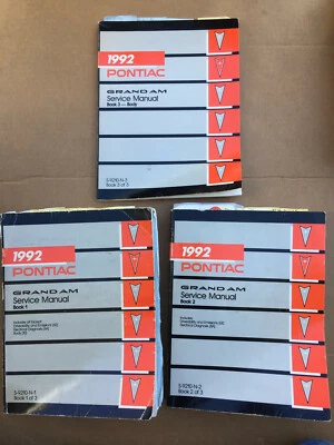 Pontiac Grand Am 1992 chasis taller manual conjunto 3 manuales Grandam Foto 1 de 4