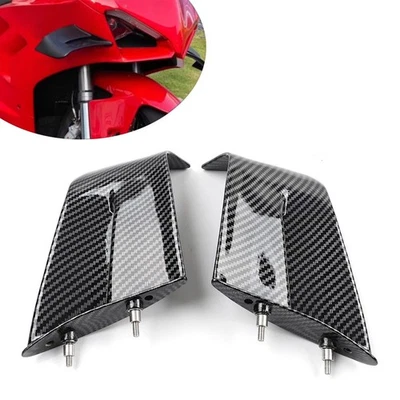 Fixed Wing Aerodynamic Fairing Kit Carbon Fiber For DUCATI Panigale V4 V4S 22-23 - Image 1 of 4