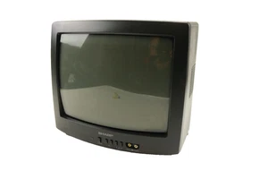SHARP 13" CRT TV Retro Gaming Color Television Model 13N-M100B No Remote Working - Picture 1 of 9