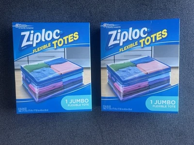 2 Cajas Jumbo 22 Galones Ziploc Bolsas de Almacenamiento Flexibles Bolsos Flexibles Ropa Foto 1 de 2
