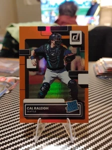 Cal Raleigh 2022 Donruss Orange Holo Foil Rated Rookie Seattle Mariners  - Imagen 1 de 3