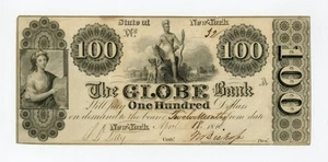 1840 $100 The Globe Bank - New York, NEW YORK Note - Picture 1 of 2