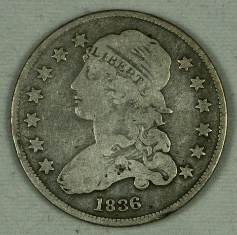 1836 Cap Bust Quarter,(4) Pleasing Fine. Full Liberty Cover