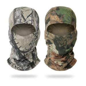 Windproof Real Tree Camouflage Balaclava Face Mask Outdoor Hunting Combat Cap - Picture 1 of 8