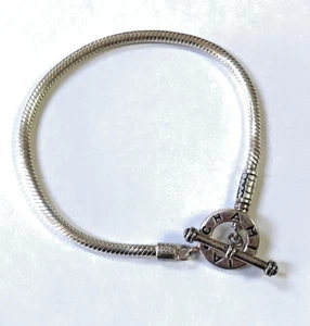 Authentic CHAMILIA Sterling Silver 7.1" Toggle Chain Bracelet - Picture 1 of 5
