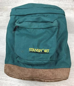 Vintage Stansport Backpack Green Brown Small Bag  - Picture 1 of 12