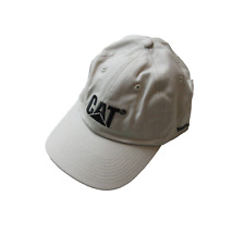 CAT Baseball Cap Hat Adults One Size Beige Strap Back Workwear Caterpillar NWT
